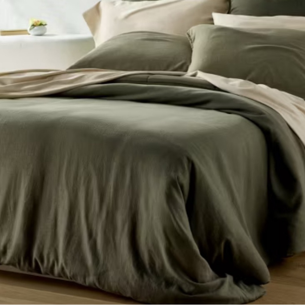 Casaluna Comforter Full/Queen Olive Green Heavy Weight